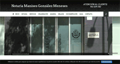 Desktop Screenshot of gonzalezmeneses-notariademanises.com